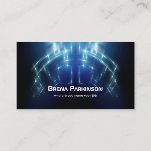 Customizable glowing high business card