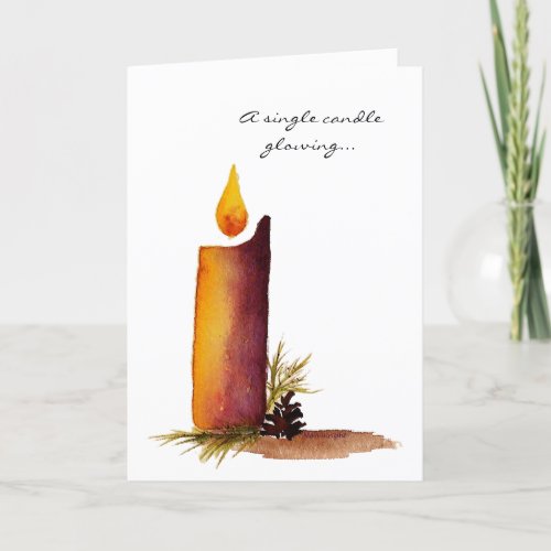Glowing Holiday Candle card