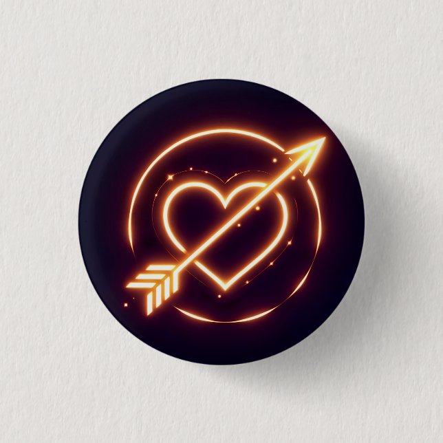 glowing image of a heart with cupid's arrow button (Front)