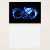 Glowing infinity with blue rose (Front & Back)
