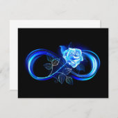 Glowing infinity with blue rose (Front/Back)