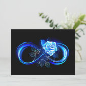 Glowing infinity with blue rose (Standing Front)