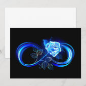 Glowing infinity with blue rose (Front/Back)