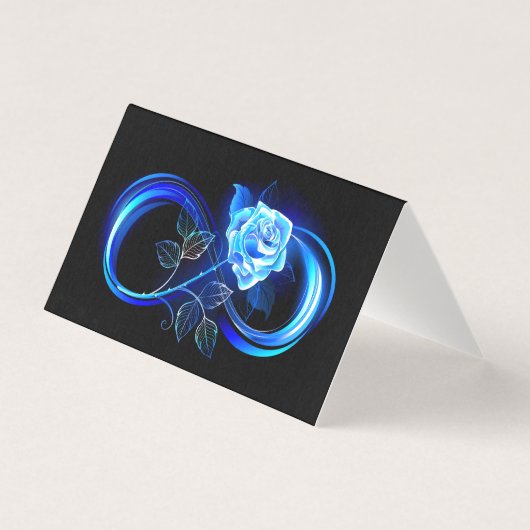 Glowing infinity with blue rose (Front)