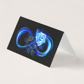 Glowing infinity with blue rose (Back)