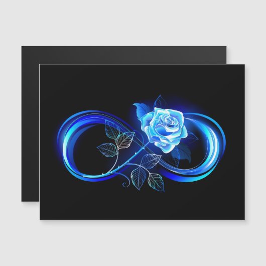 Glowing infinity with blue rose (Front/Back)