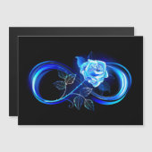 Glowing infinity with blue rose (Front/Back)