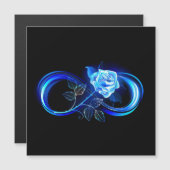 Glowing infinity with blue rose (Front/Back)