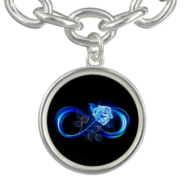 Glowing infinity with blue rose bracelet (Design)