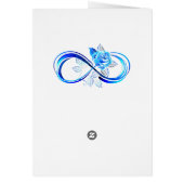 Glowing infinity with blue rose cards (Back)