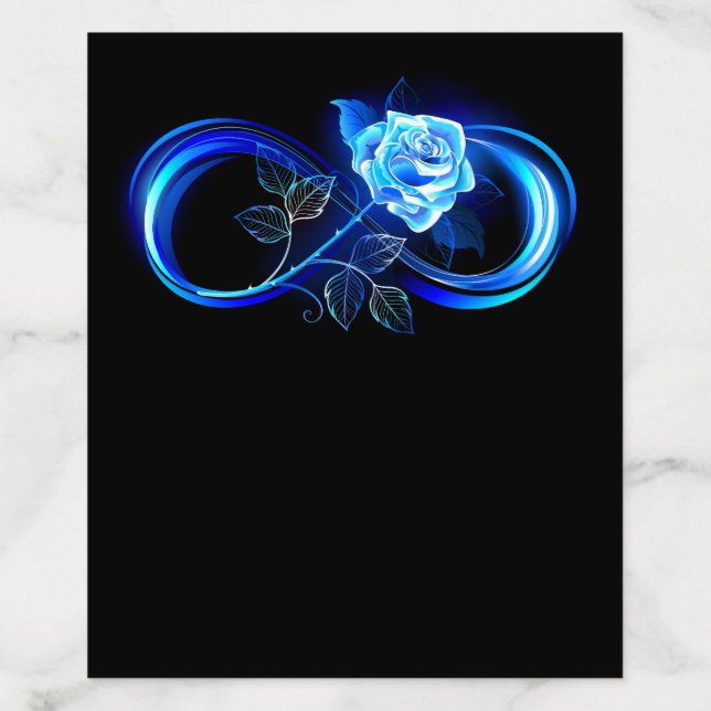 Glowing infinity with blue rose envelope liner (Design)