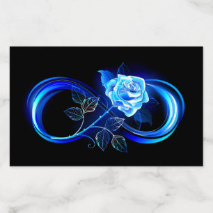 Glowing infinity with blue rose envelope liner