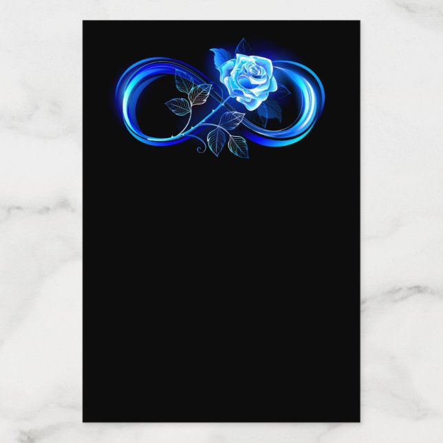 Glowing infinity with blue rose envelope liner (Design)