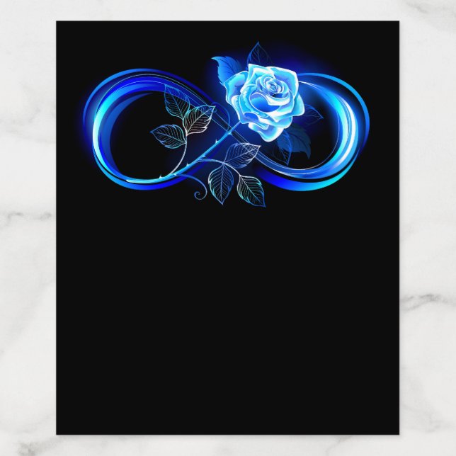Glowing infinity with blue rose envelope liner (Design)