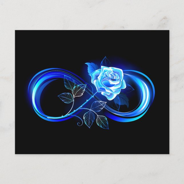 Glowing infinity with blue rose flyer (Front)