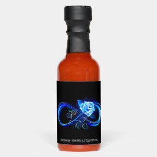 Glowing infinity with blue rose hot sauces