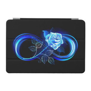 Glowing infinity with blue rose iPad mini cover
