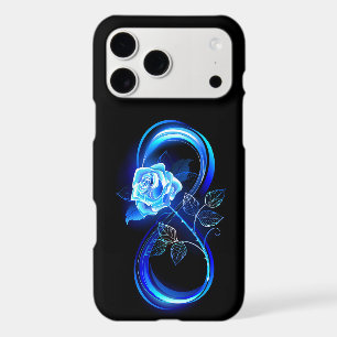 Glowing infinity with blue rose iPhone 17 pro max case