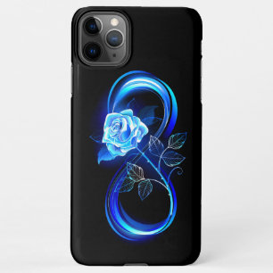 Glowing infinity with blue rose iPhone 11Pro max case