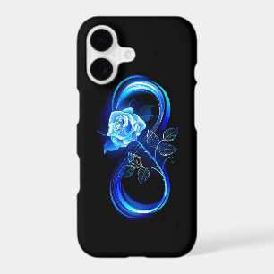 Glowing infinity with blue rose iPhone 17 case