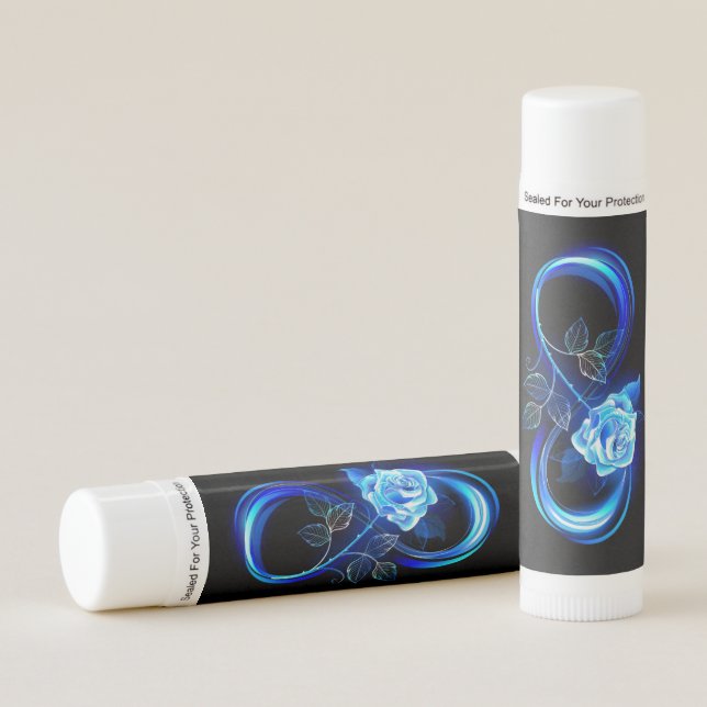 Glowing infinity with blue rose lip balm (Front)
