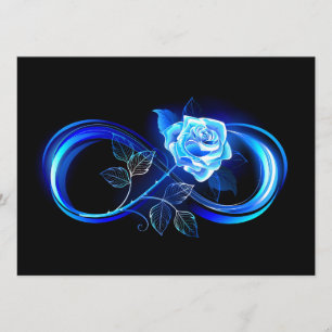 Glowing infinity with blue rose menu