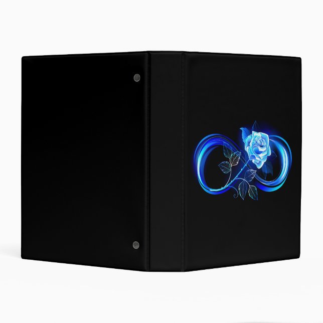 Glowing infinity with blue rose mini binder (Background)