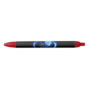 Glowing infinity with blue rose pen