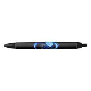 Glowing infinity with blue rose pen