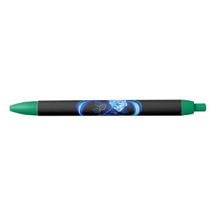 Glowing infinity with blue rose pen