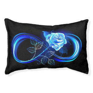 Glowing infinity with blue rose pet bed