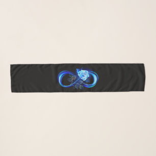 Glowing infinity with blue rose scarf
