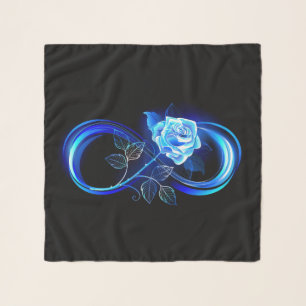 Glowing infinity with blue rose scarf