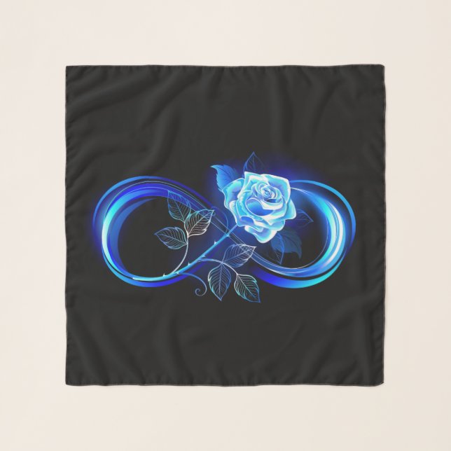 Glowing infinity with blue rose scarf (Front)