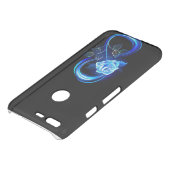 Glowing infinity with blue rose uncommon google pixel case (Top)