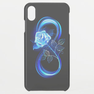 Glowing infinity with blue rose iPhone XS max case