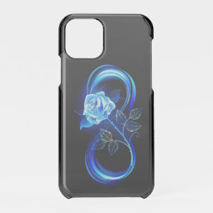 Glowing infinity with blue rose iPhone 11 pro case