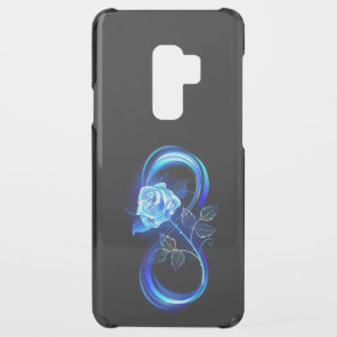Glowing infinity with blue rose uncommon samsung galaxy s9 plus case
