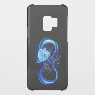 Glowing infinity with blue rose uncommon samsung galaxy s9 case