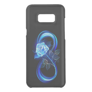 Glowing infinity with blue rose uncommon samsung galaxy s8+ case