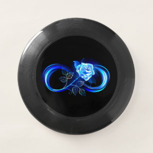 Glowing infinity with blue rose Wham-O frisbee