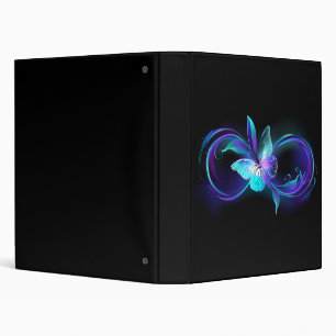 Glowing Infinity with Magic Butterfly 3 Ring Binder