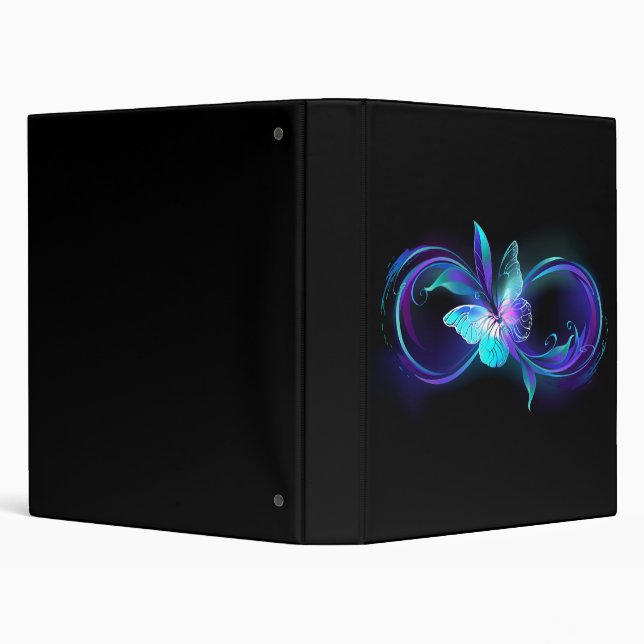 Glowing Infinity with Magic Butterfly 3 Ring Binder (Background)