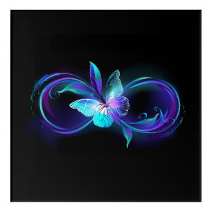 Glowing Infinity with Magic Butterfly Acrylic Print