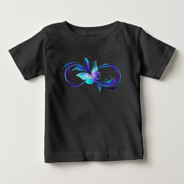 Glowing Infinity with Magic Butterfly Baby T-Shirt (Front)