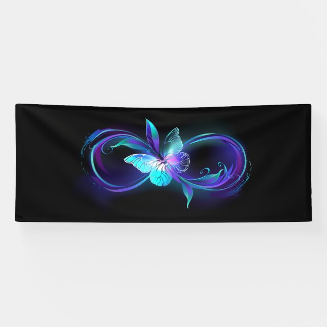Glowing Infinity with Magic Butterfly Banner (Horizontal)