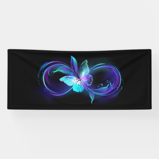 Glowing Infinity with Magic Butterfly Banner (Horizontal)