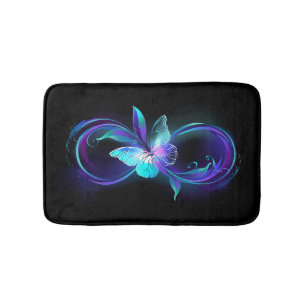 Glowing Infinity with Magic Butterfly Bath Mat