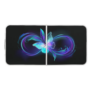 Glowing Infinity with Magic Butterfly Beer Pong Table