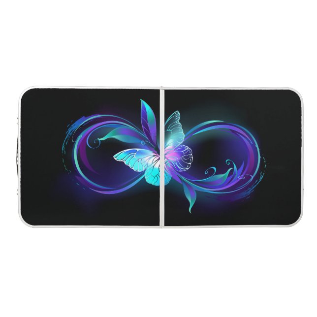 Glowing Infinity with Magic Butterfly Beer Pong Table (Top)
